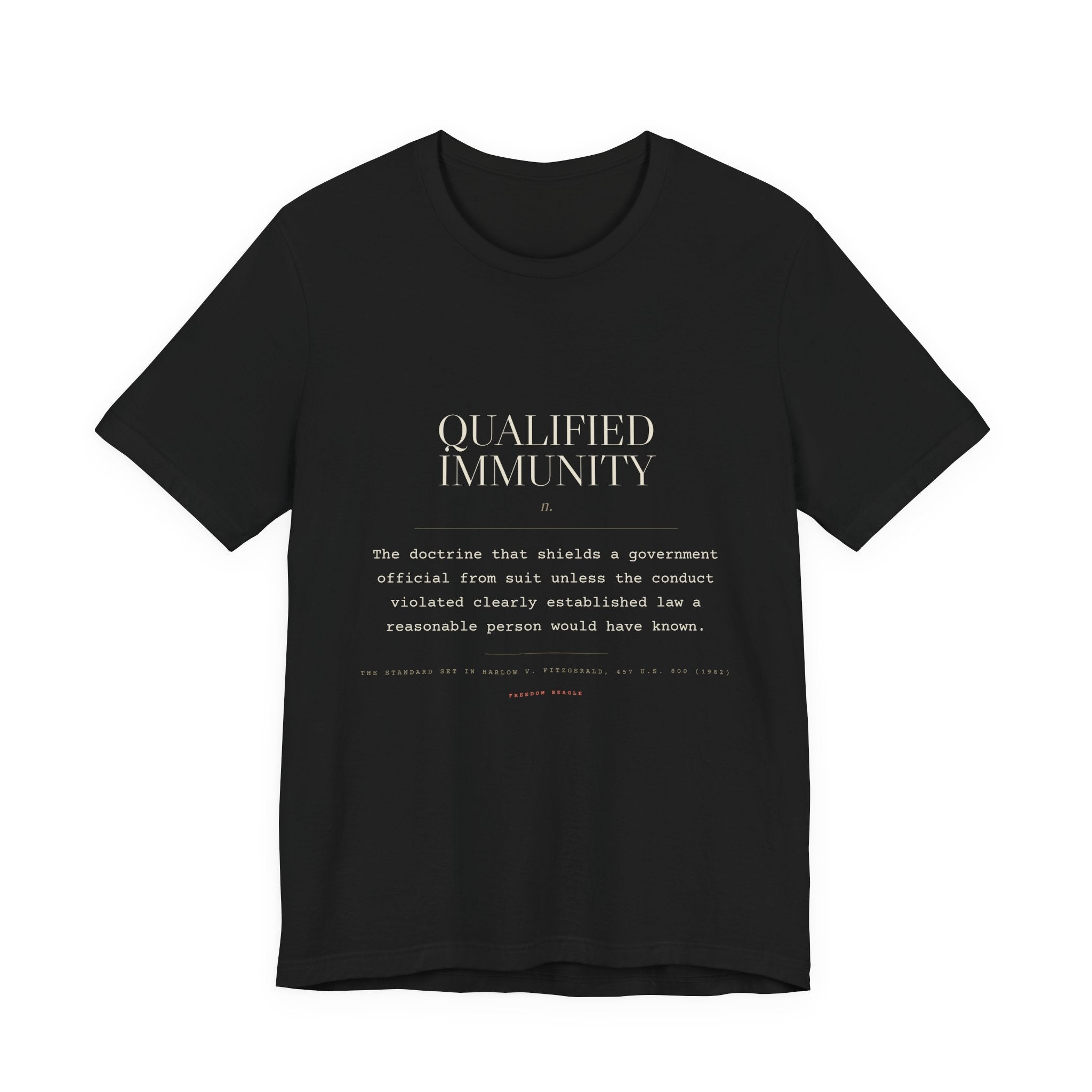 Qualified Immunity, n. — Terms of Art Tee (Black)