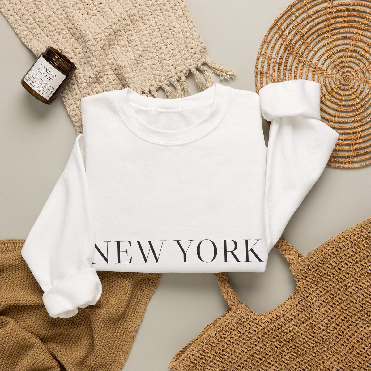 New York — Freedom Beagle State Series Crewneck (Sand)