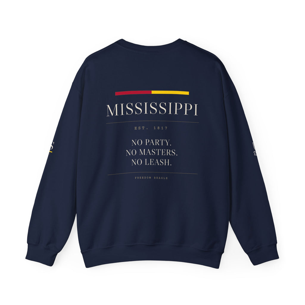 Mississippi — Freedom Beagle State Series Crewneck (Black)