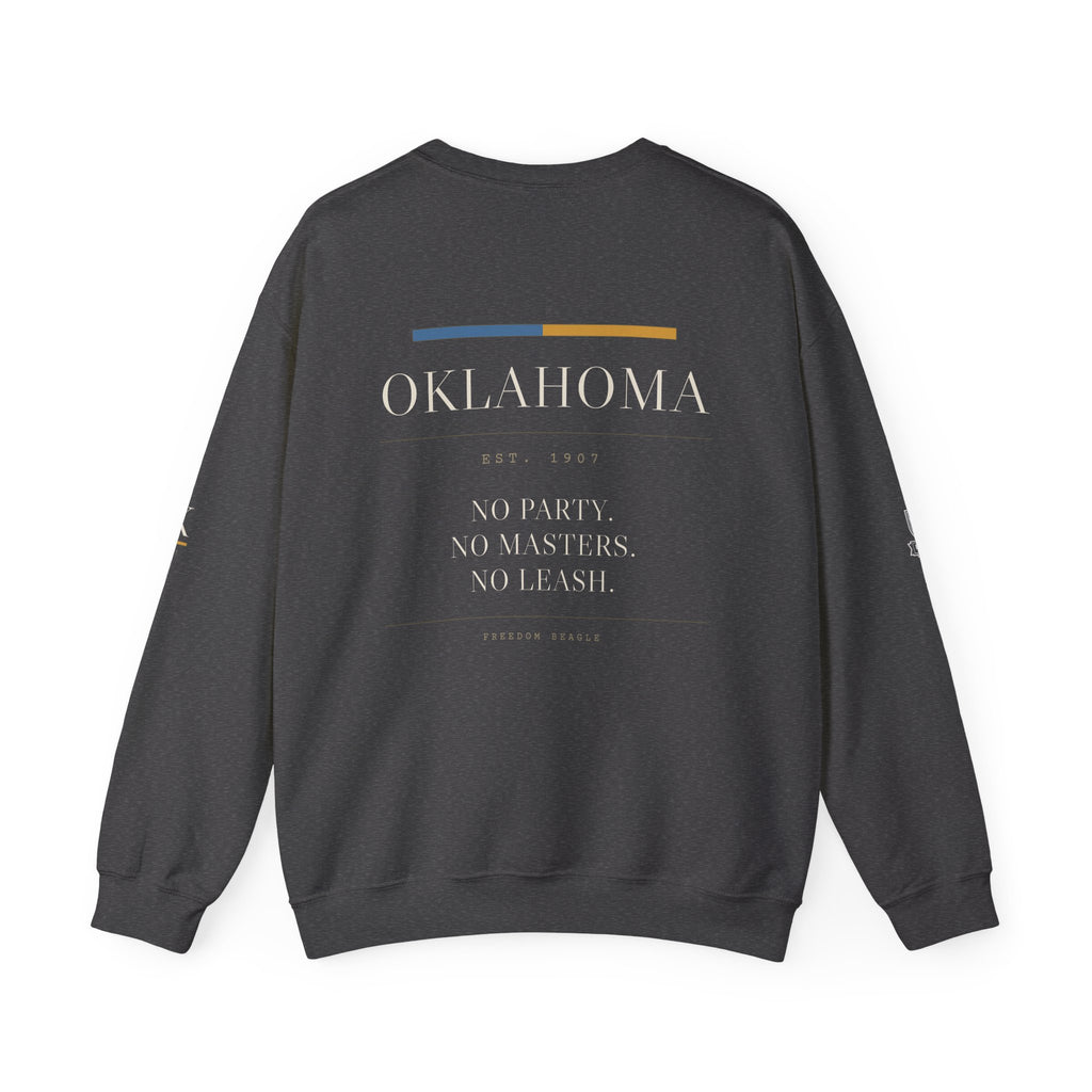 Oklahoma — Freedom Beagle State Series Crewneck (Black)