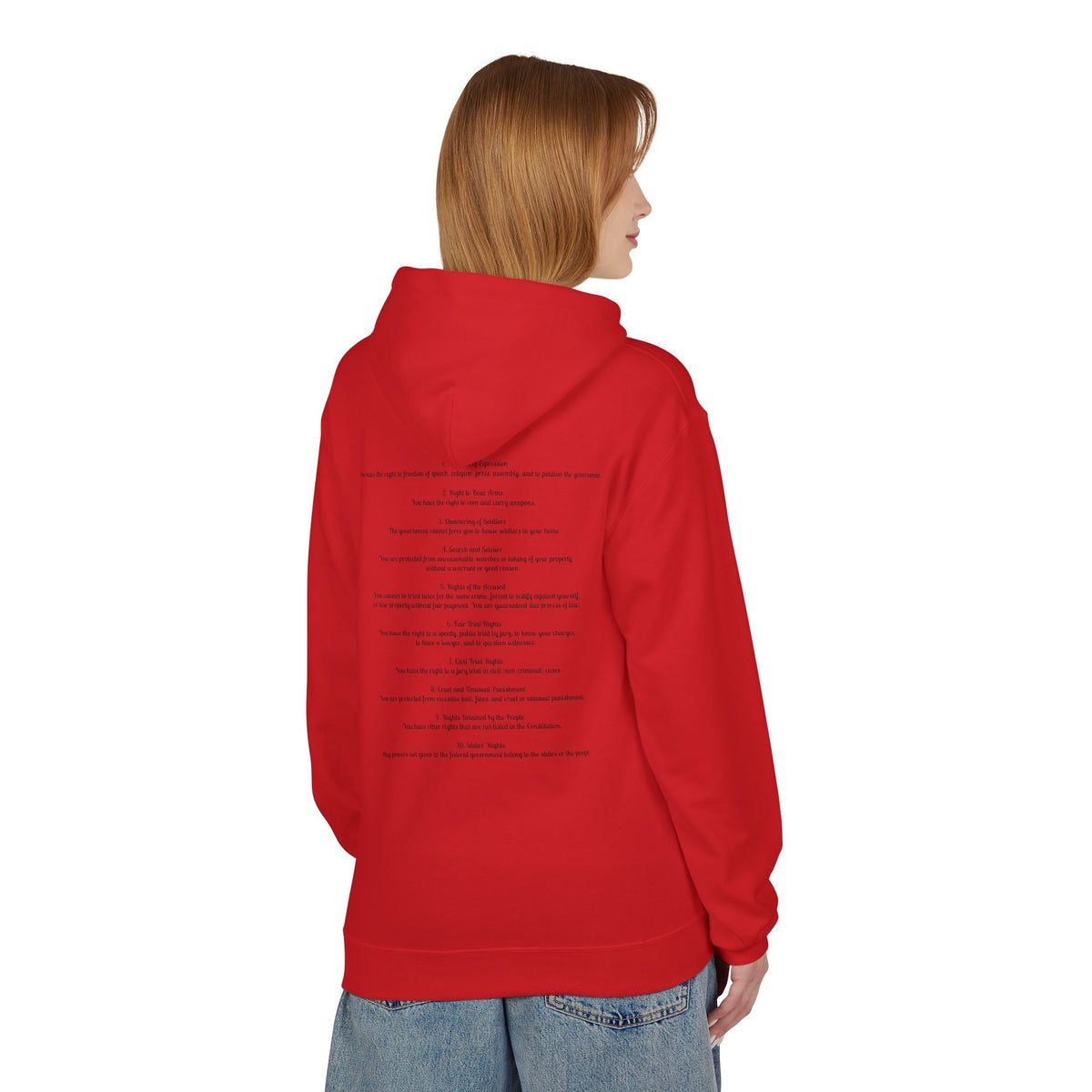 Hoodie - The Founding Beagle, Bill of Rights Design