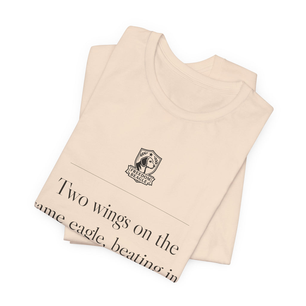 Two Wings on the Same Eagle — Two-Party Critique Tee (Natural)
