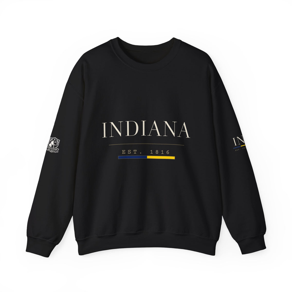 Indiana — Freedom Beagle State Series Crewneck (Black)