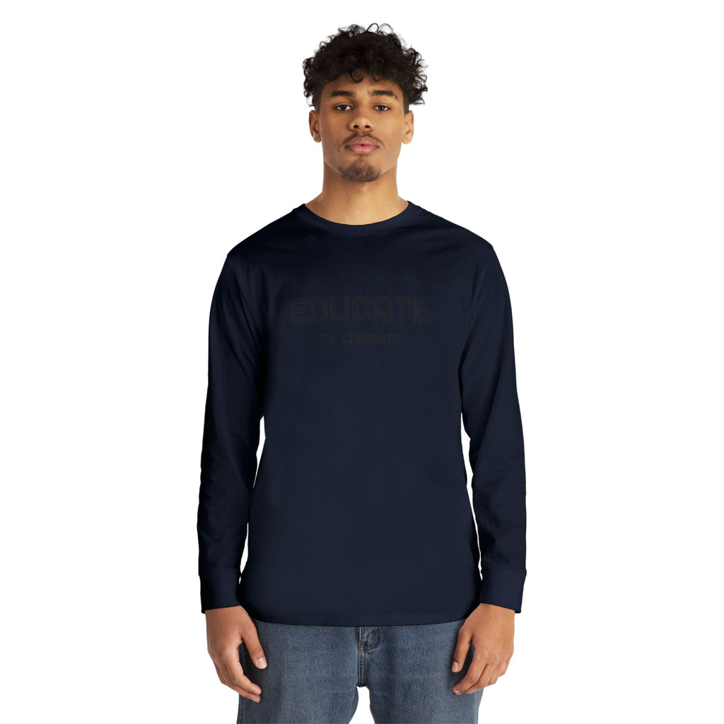 Long Sleeve Tee - Charlie Kirk, Educate to Liberate Design