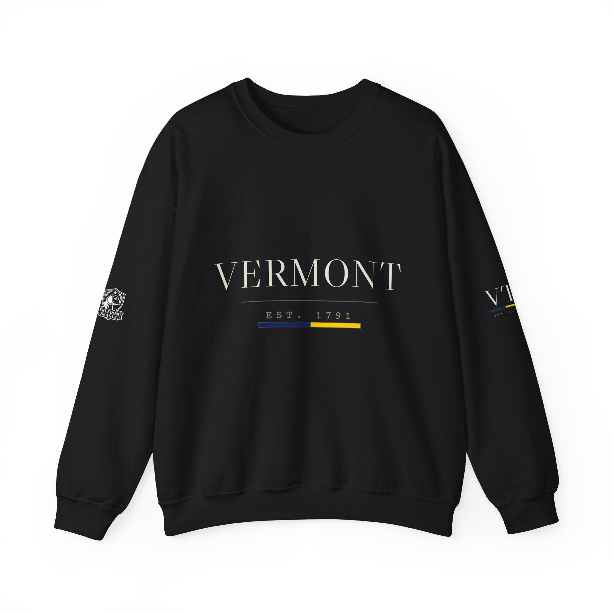 Vermont — Freedom Beagle State Series Crewneck (Black)