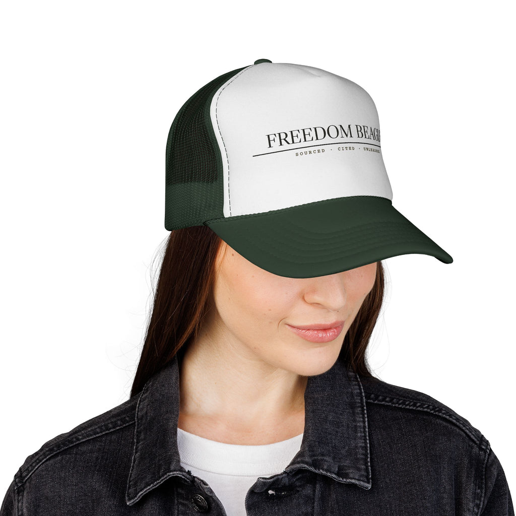 Freedom Beagle — Sourced, Cited, Unleashed Cap (Black)