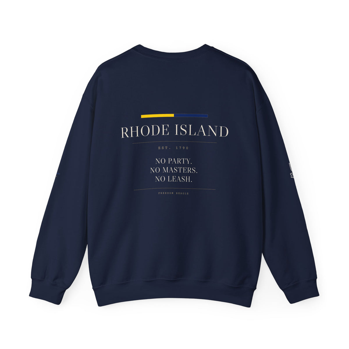 Rhode Island — Freedom Beagle State Series Crewneck (Black)
