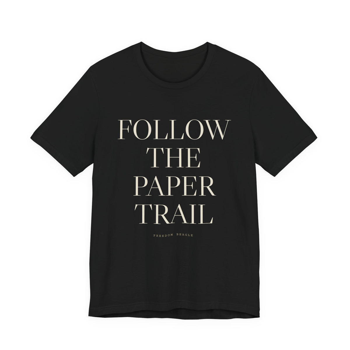 Follow the Paper Trail — Tee (Black)