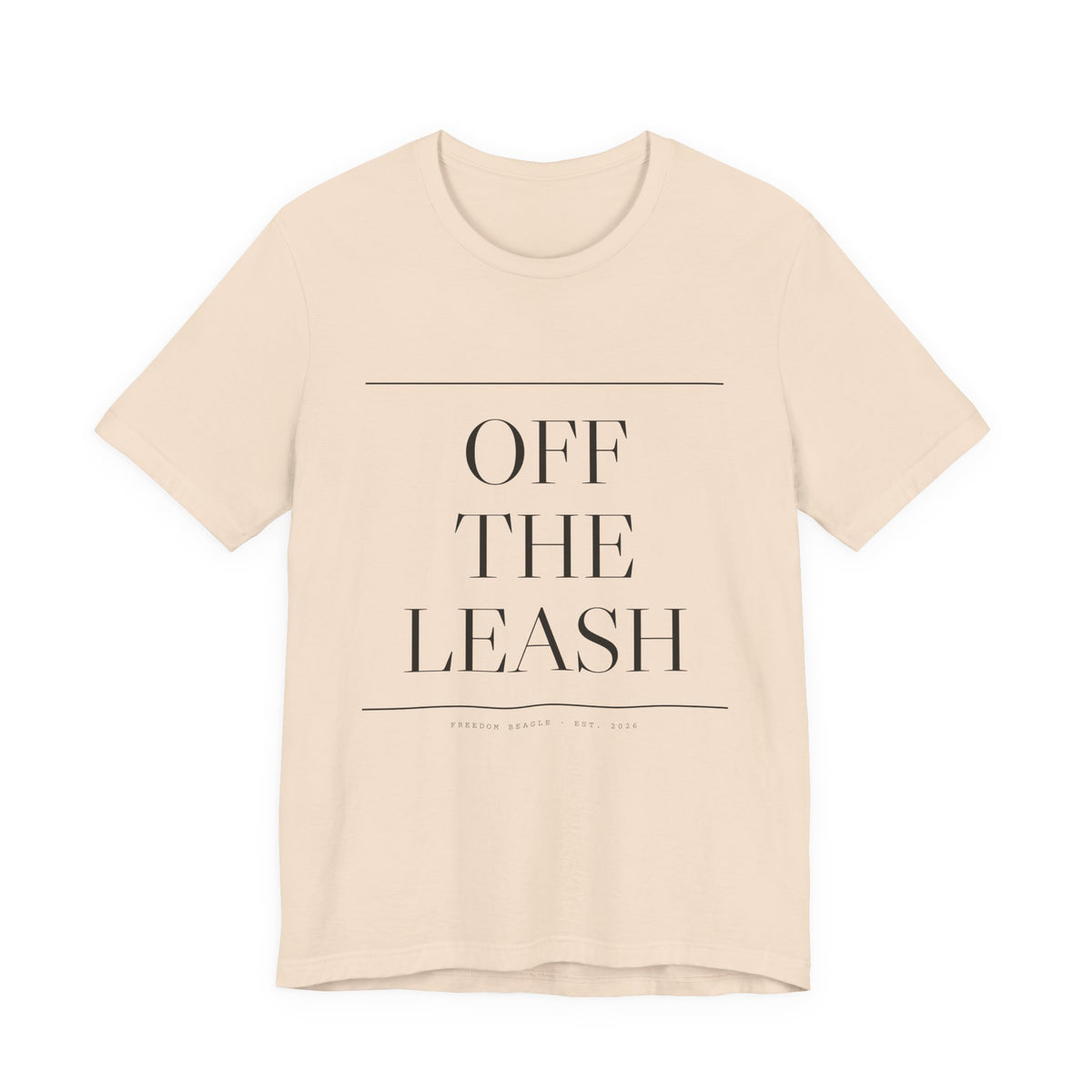 Off the Leash — Oversized Type Tee (Natural)
