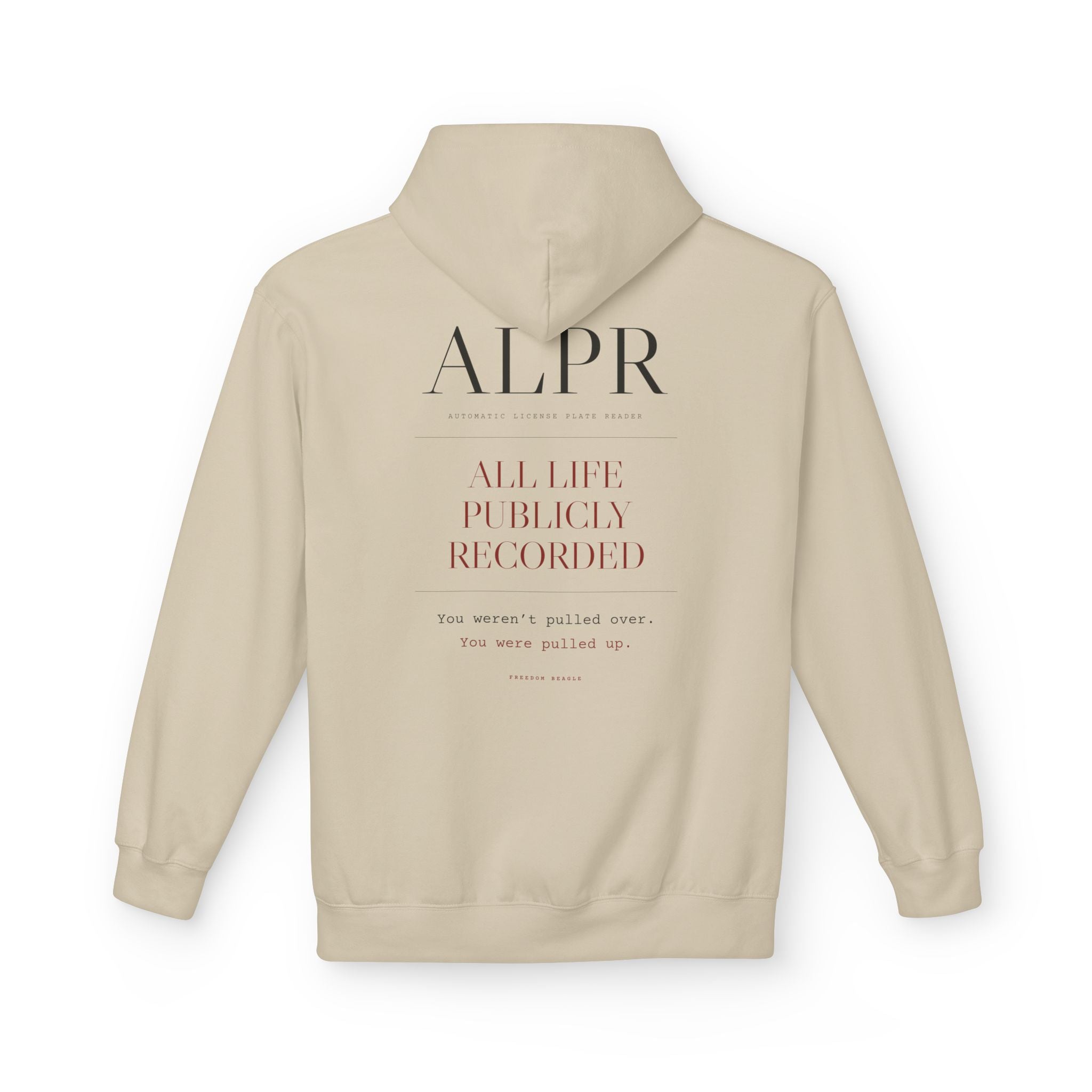 ALPR — All Life Publicly Recorded Hoodie (Cement)
