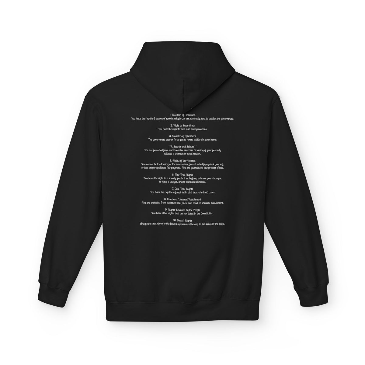 Hoodie - The Founding Beagle, Bill of Rights Design