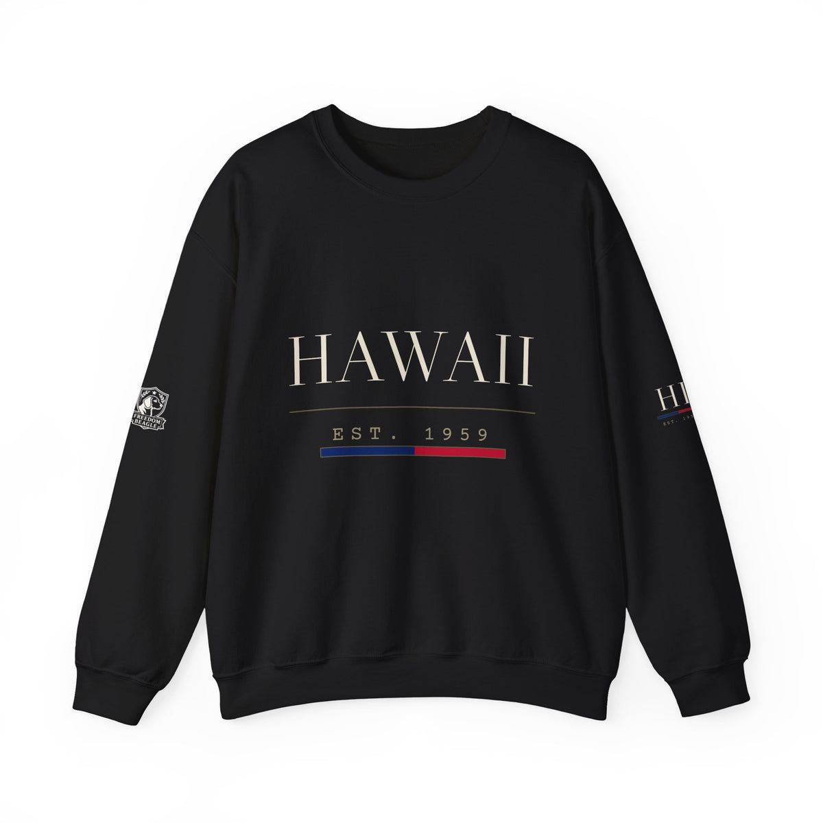 Hawaii — Freedom Beagle State Series Crewneck (Black)