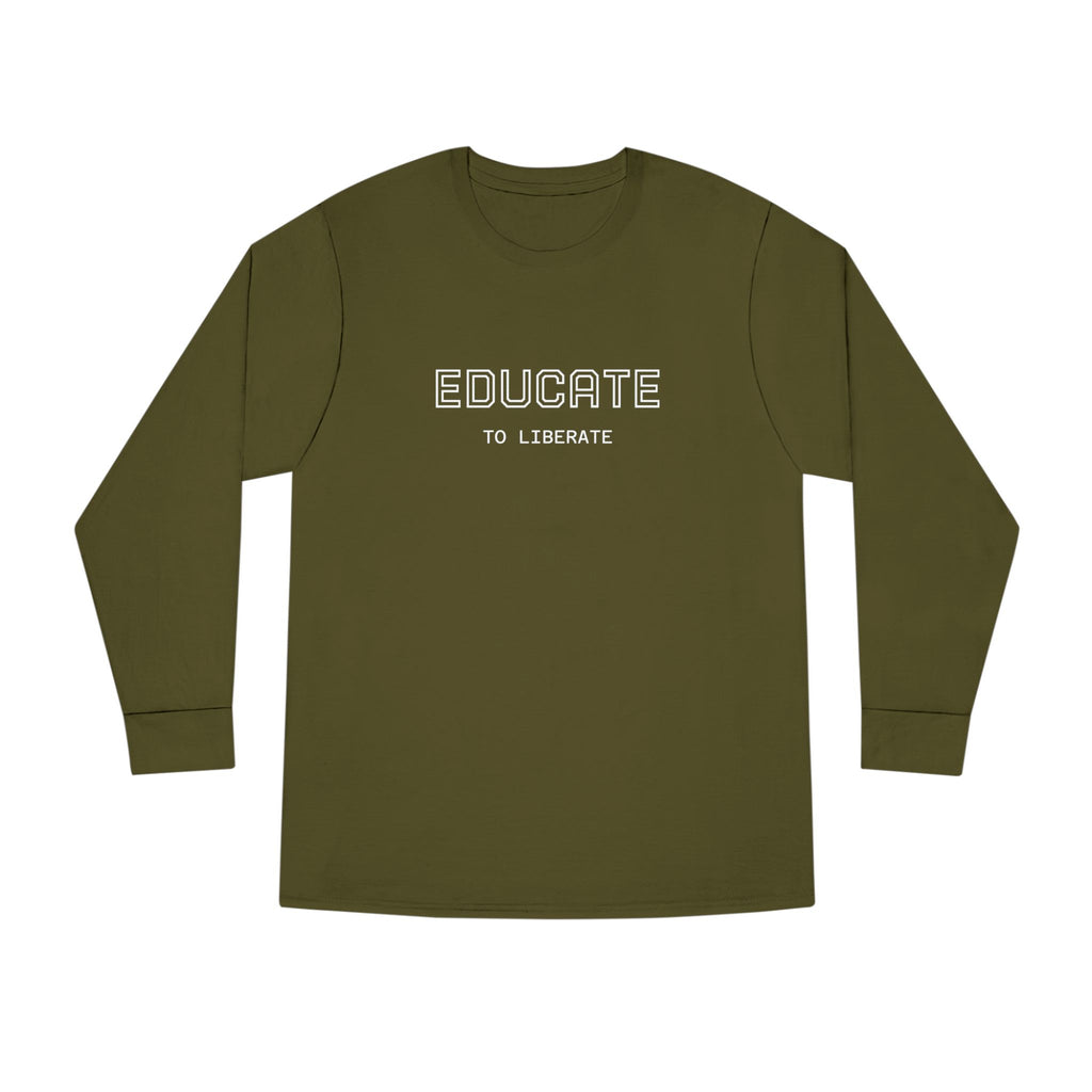 Long Sleeve Tee - Charlie Kirk, Educate to Liberate Design