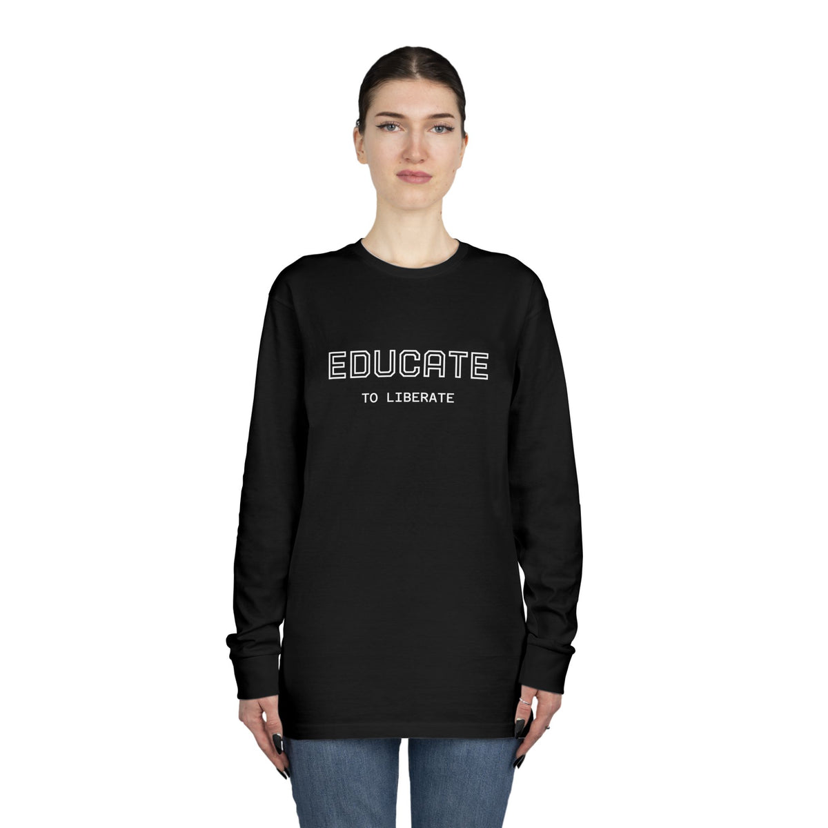 Long Sleeve Tee - Charlie Kirk, Educate to Liberate Design
