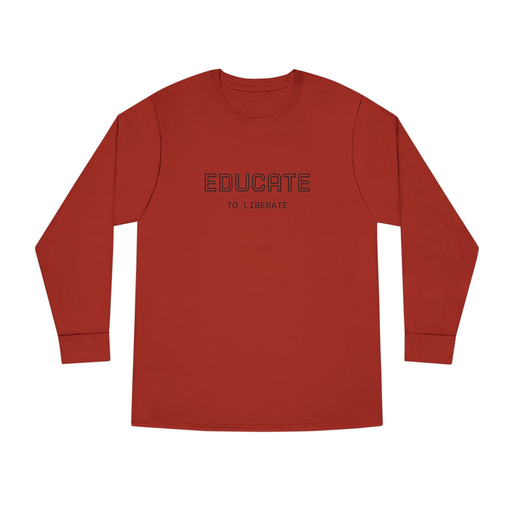 Long Sleeve Tee - Charlie Kirk, Educate to Liberate Design