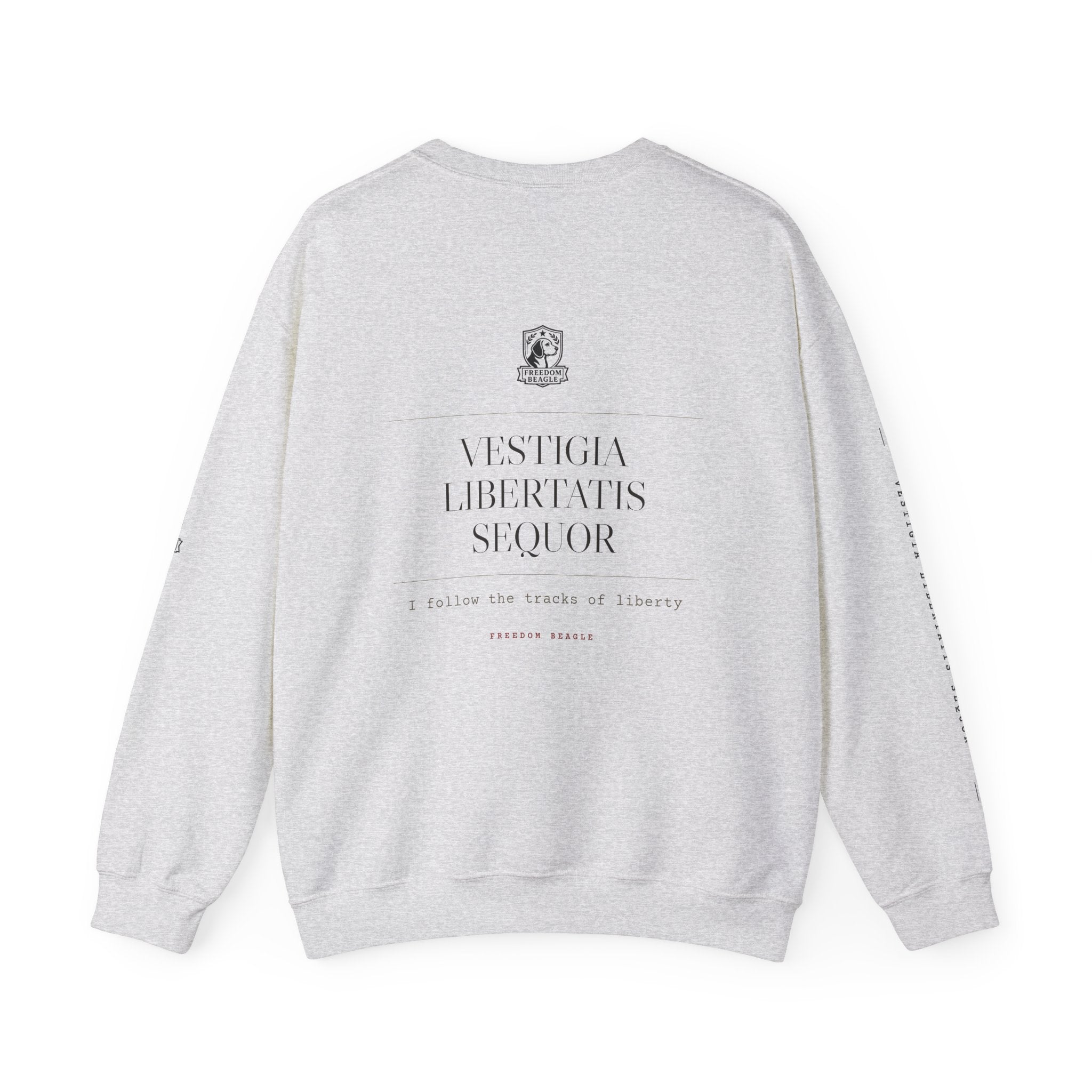 Vestigia Full Kit Crewneck — I Follow the Tracks of Liberty (Sand)