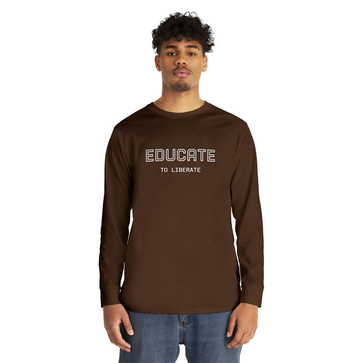 Long Sleeve Tee - Charlie Kirk, Educate to Liberate Design