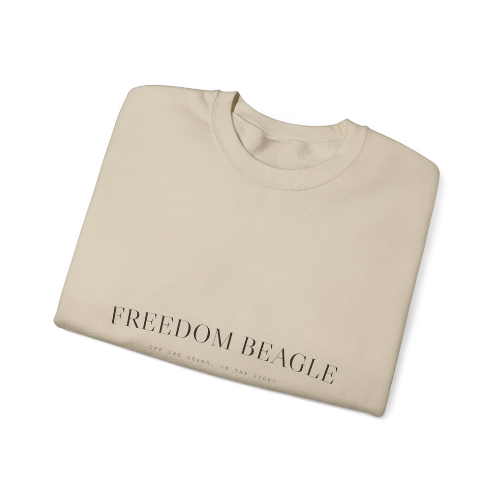 Freedom Beagle Crewneck — Off the Leash, On the Story (Sand)