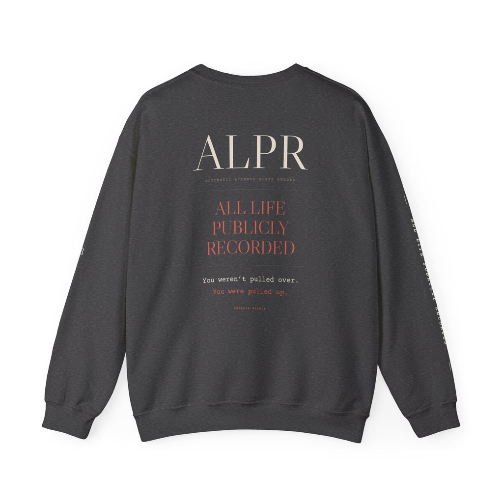 ALPR Full Kit Crewneck — All Life Publicly Recorded (Black)