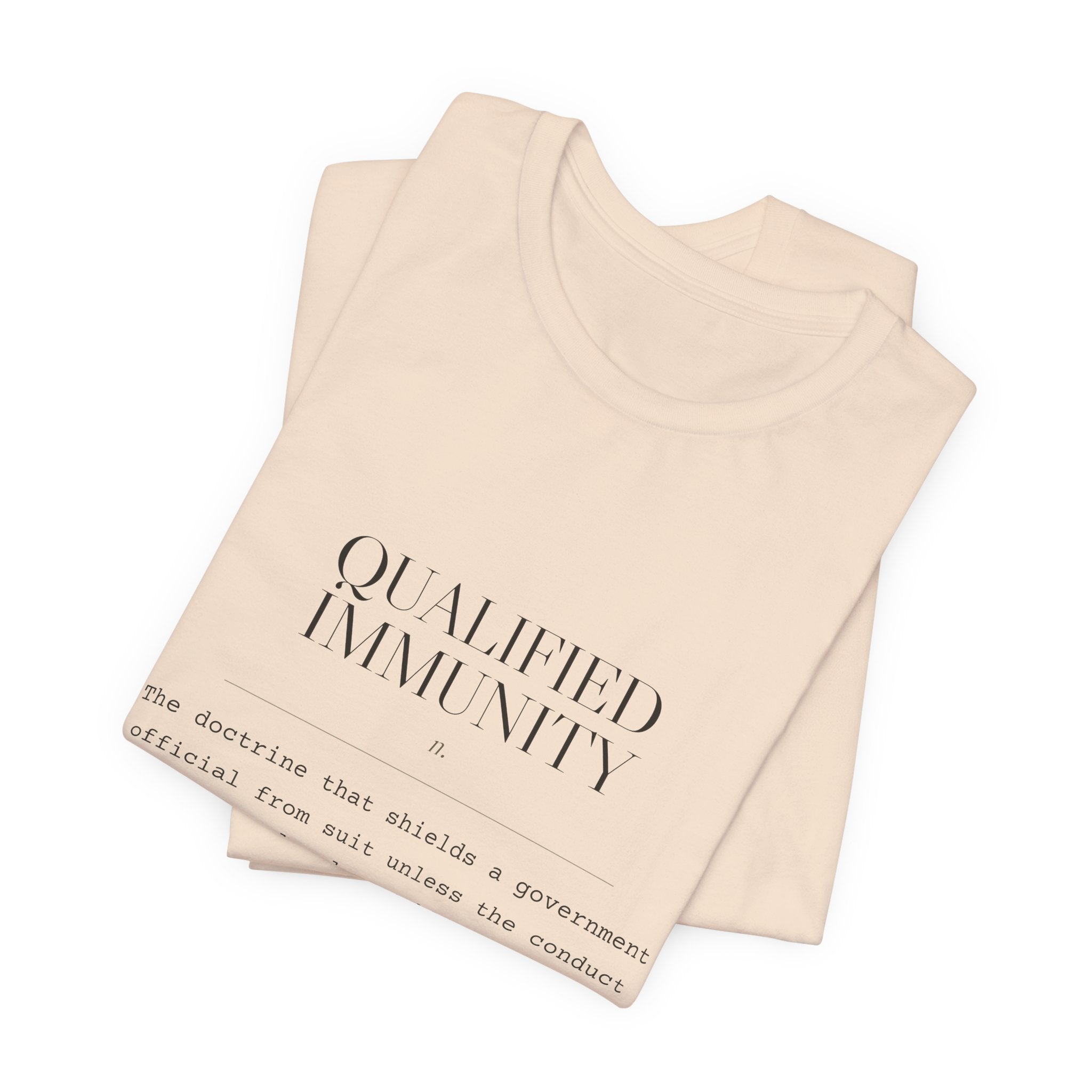 Qualified Immunity, n. — Terms of Art Tee (Natural)