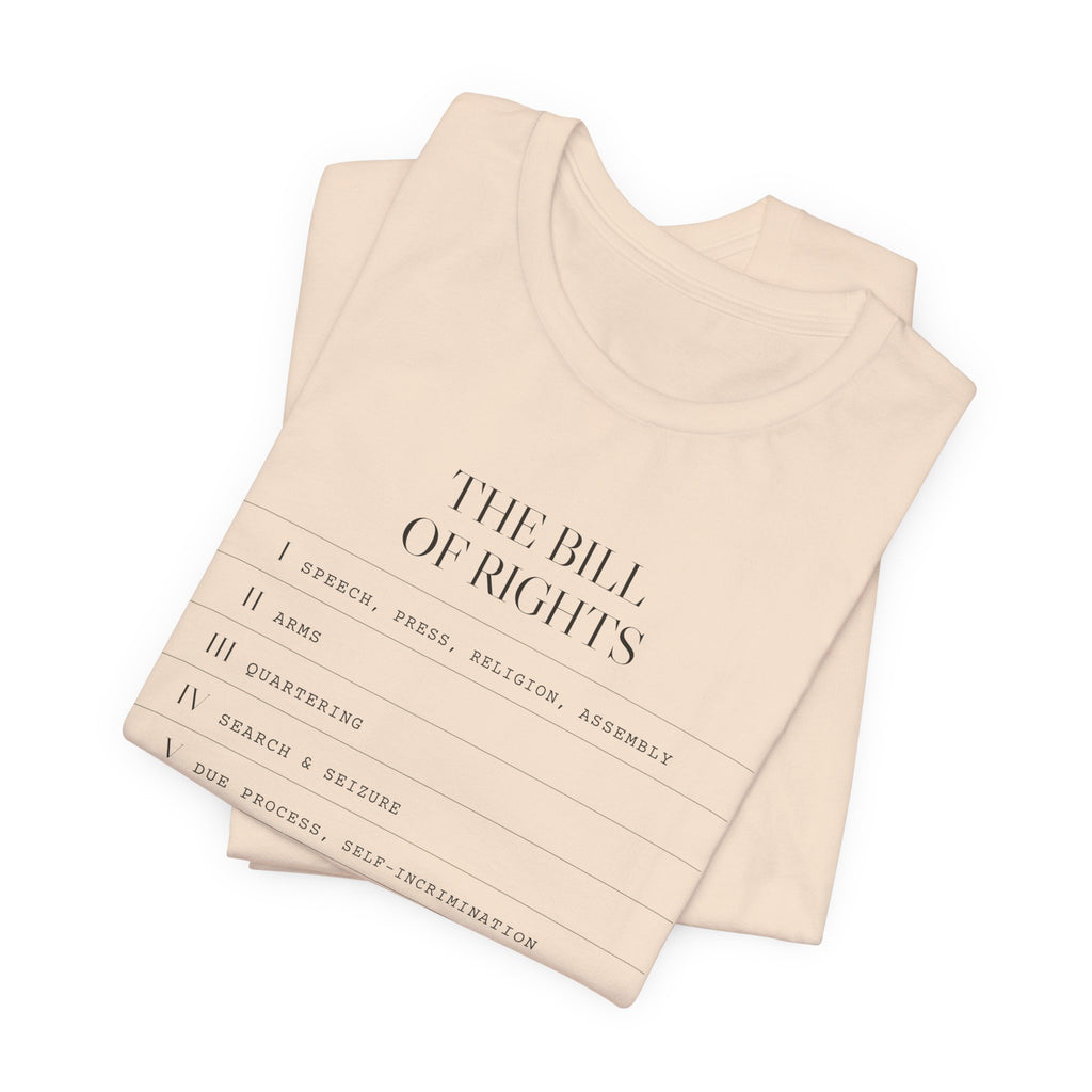 The Bill of Rights, I–X — Typographic Index Tee