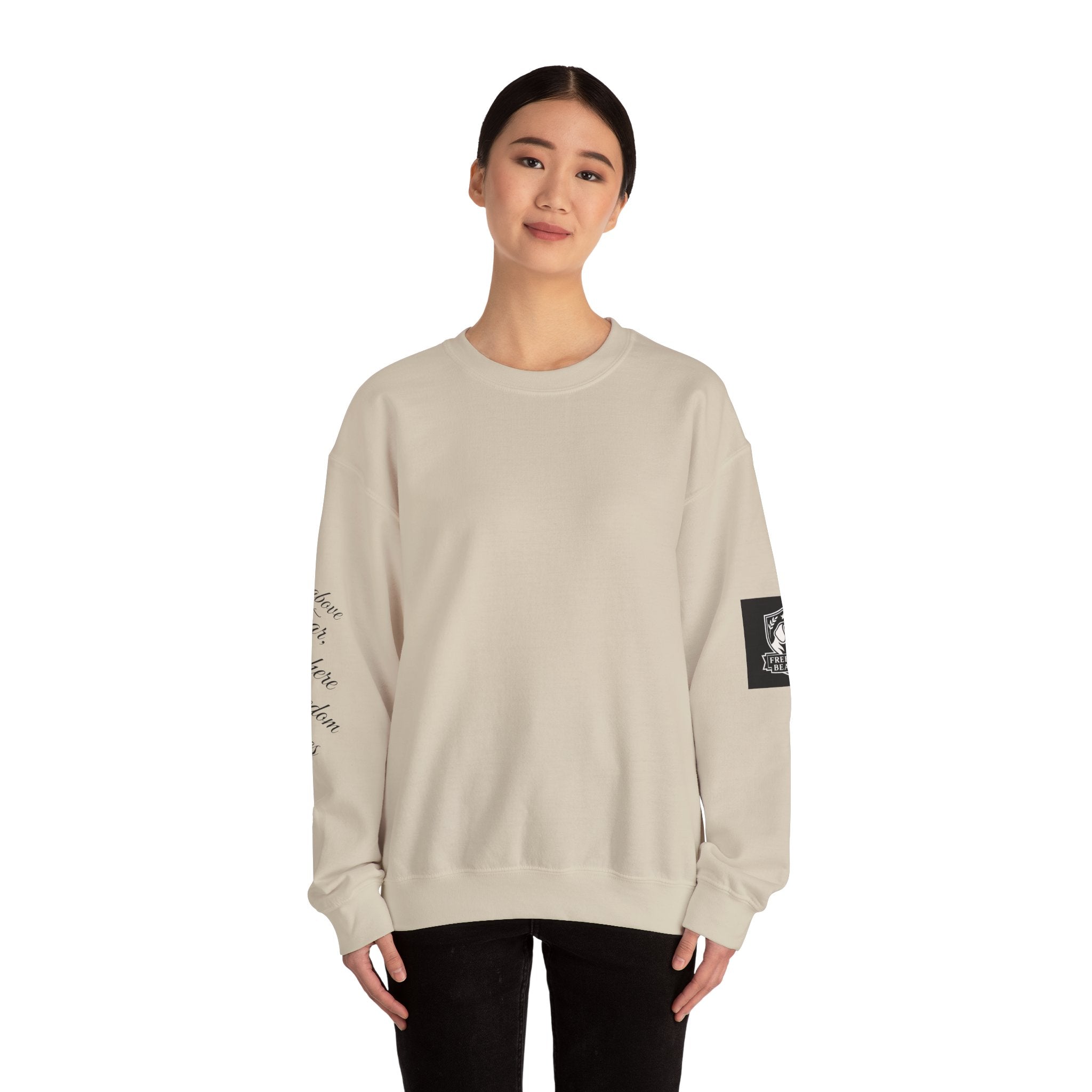 Crewneck Sweatshirt - Rise Above Fear Freedom Beagles on Eagles Design