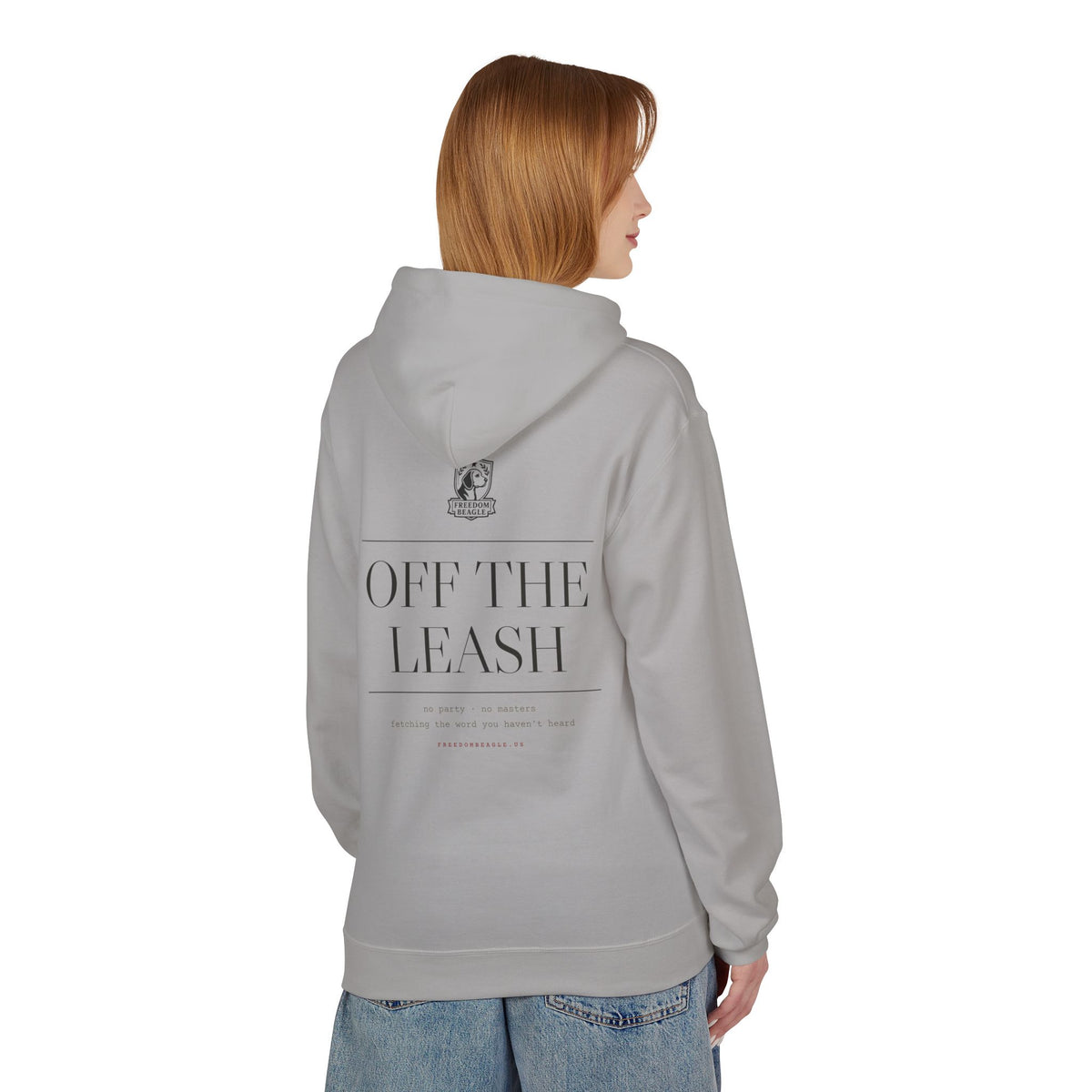 Off the Leash Hoodie — Full Back Print (Cement)