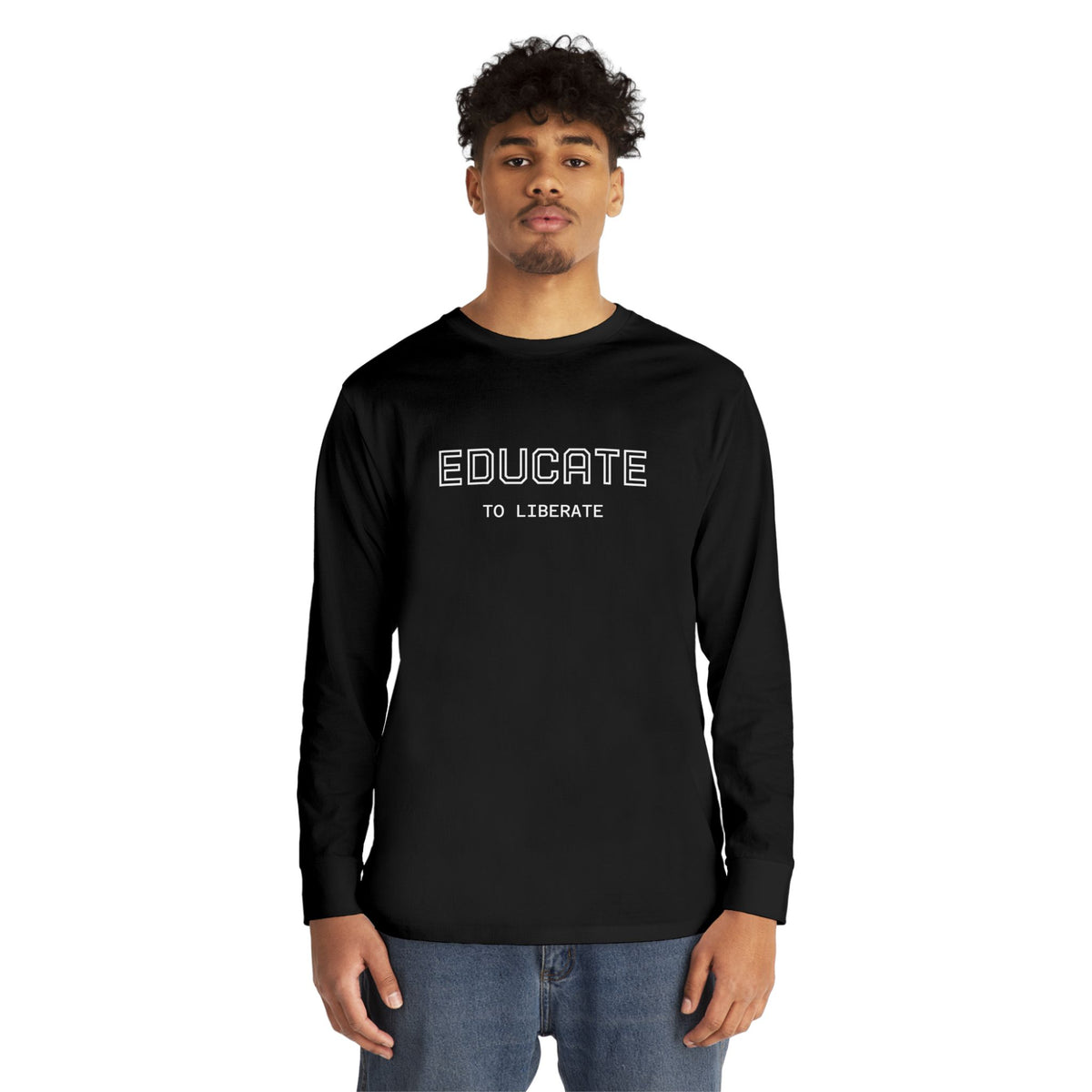 Long Sleeve Tee - Charlie Kirk, Educate to Liberate Design