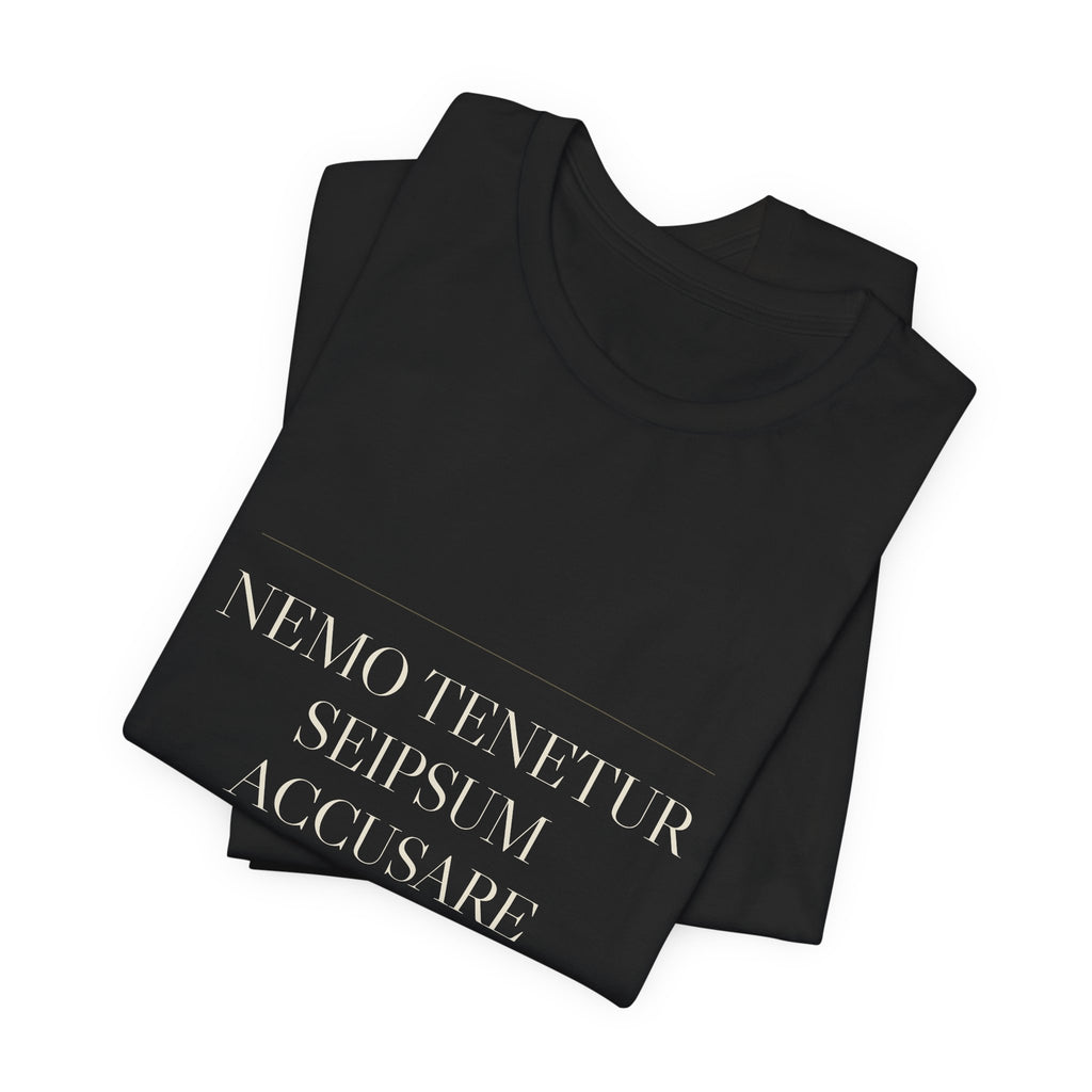 Nemo Tenetur Seipsum Accusare — Fifth Amendment Tee (Black)