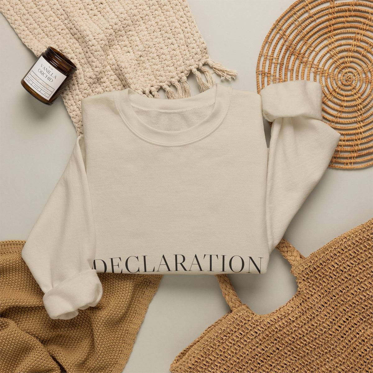 Declaration Crewneck — Est. 1776 (Sand)