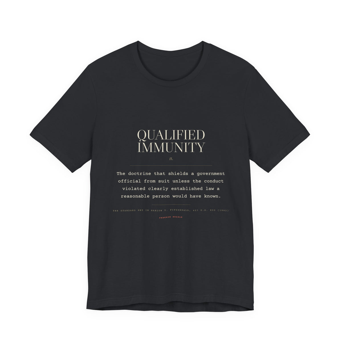 Qualified Immunity, n. — Terms of Art Tee (Black)
