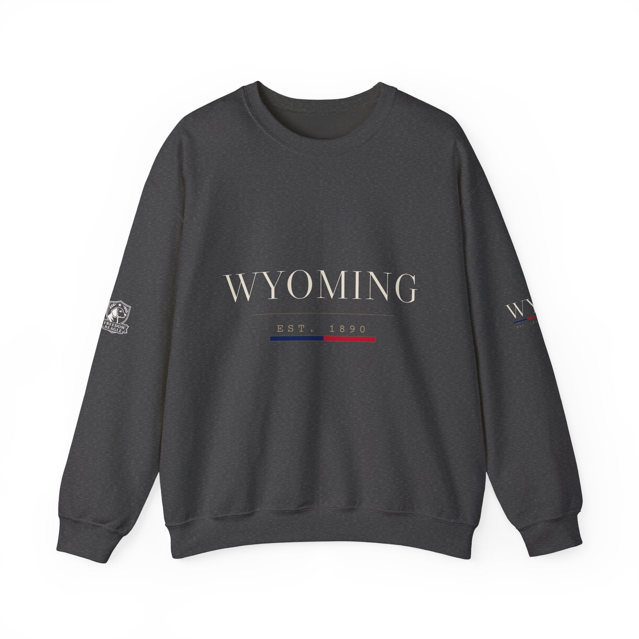 Wyoming — Freedom Beagle State Series Crewneck (Black)