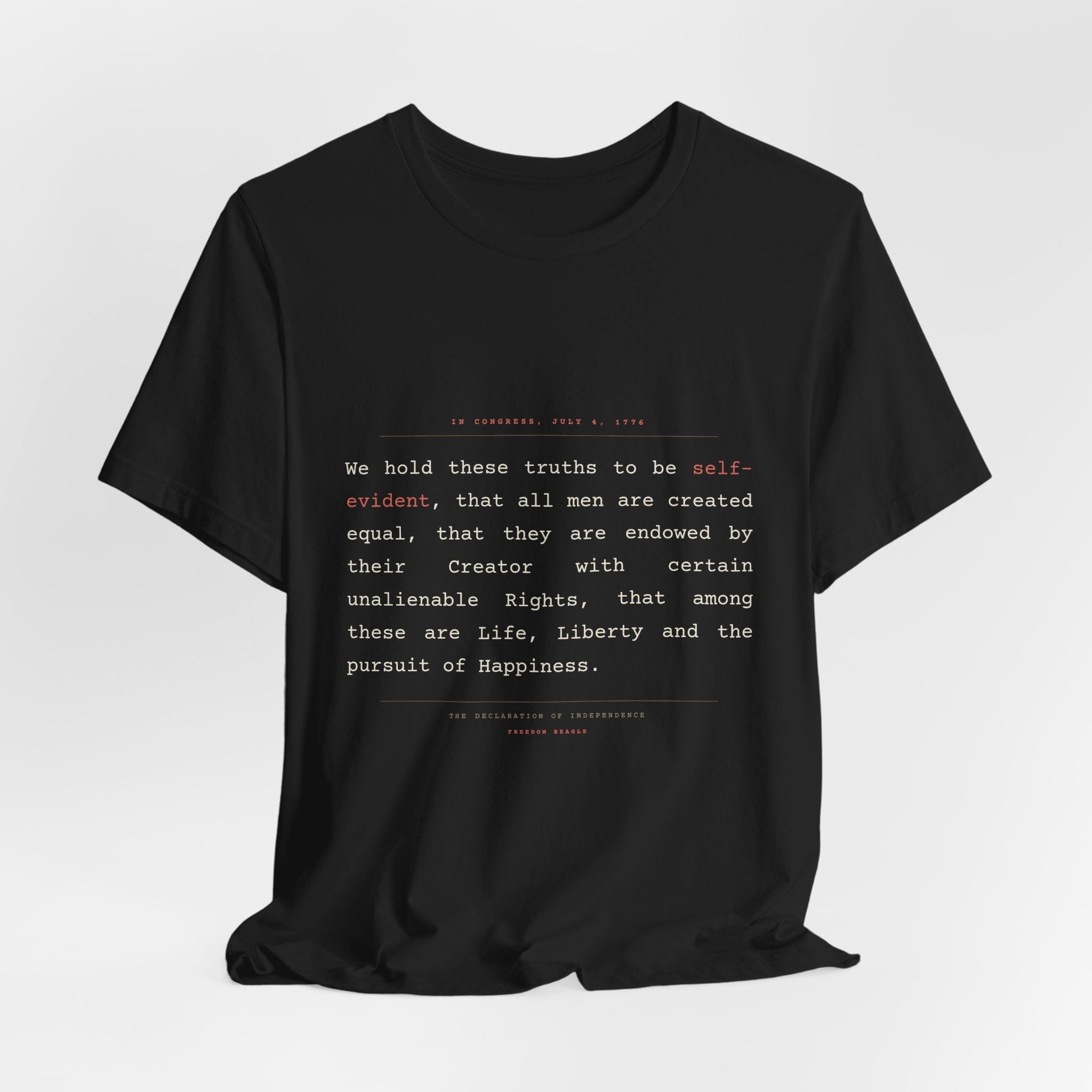 We Hold These Truths — Declaration of Independence Tee (Black)