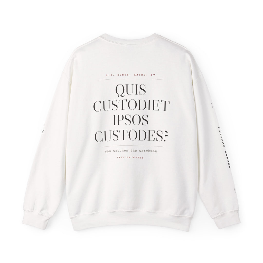 Quis Custodiet Full Kit Crewneck — Who Watches the Watchmen (Sand)