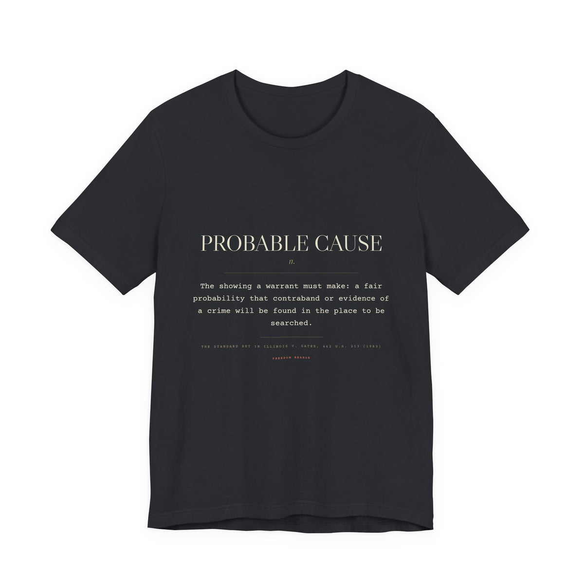 Probable Cause, n. — Terms of Art Tee (Black)