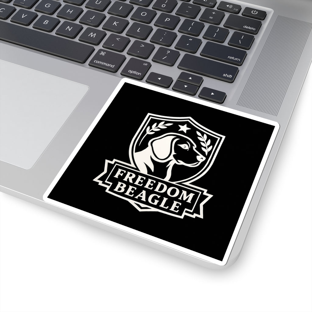 Freedom Beagle Kiss-Cut Stickers - Stylish Laptop Decor, Pet Lover Gifts, Dog Mom Stickers, Customizable Dog Stickers, Freedom Beagle Art