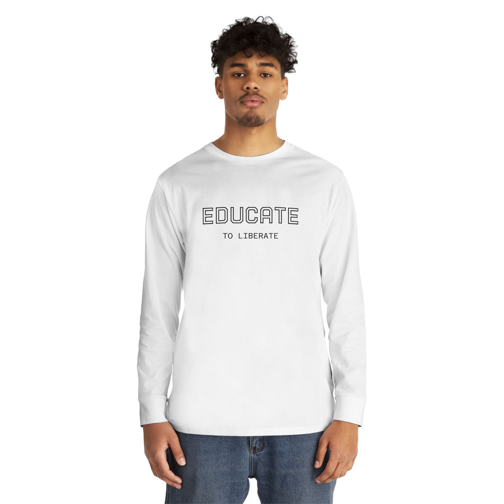 Long Sleeve Tee - Charlie Kirk, Educate to Liberate Design