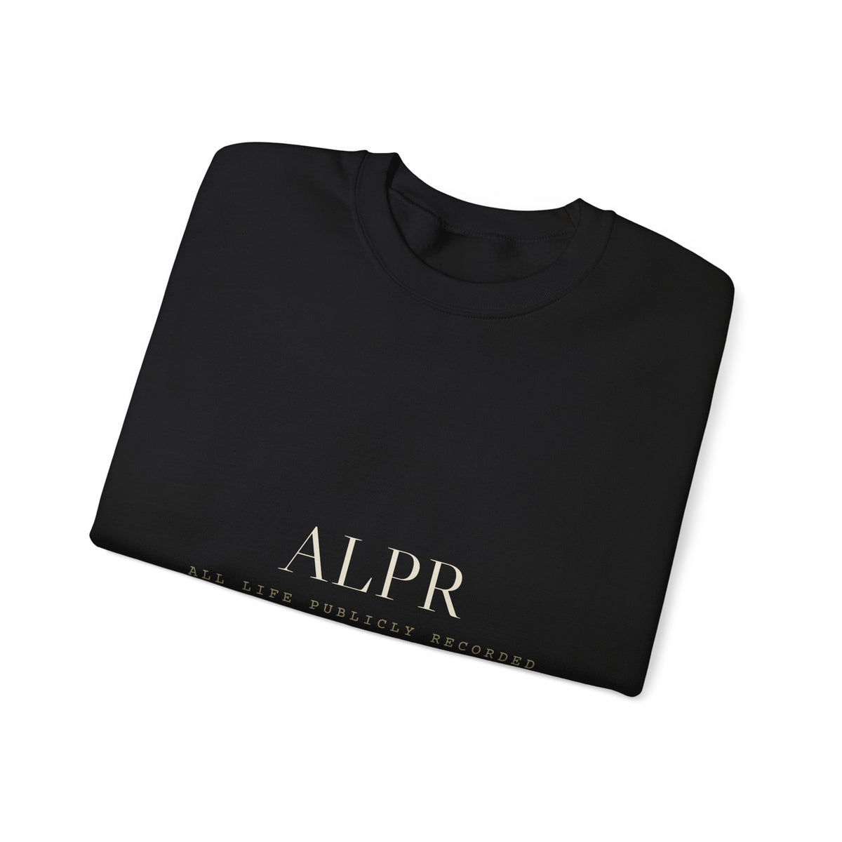 ALPR Full Kit Crewneck — All Life Publicly Recorded (Black)