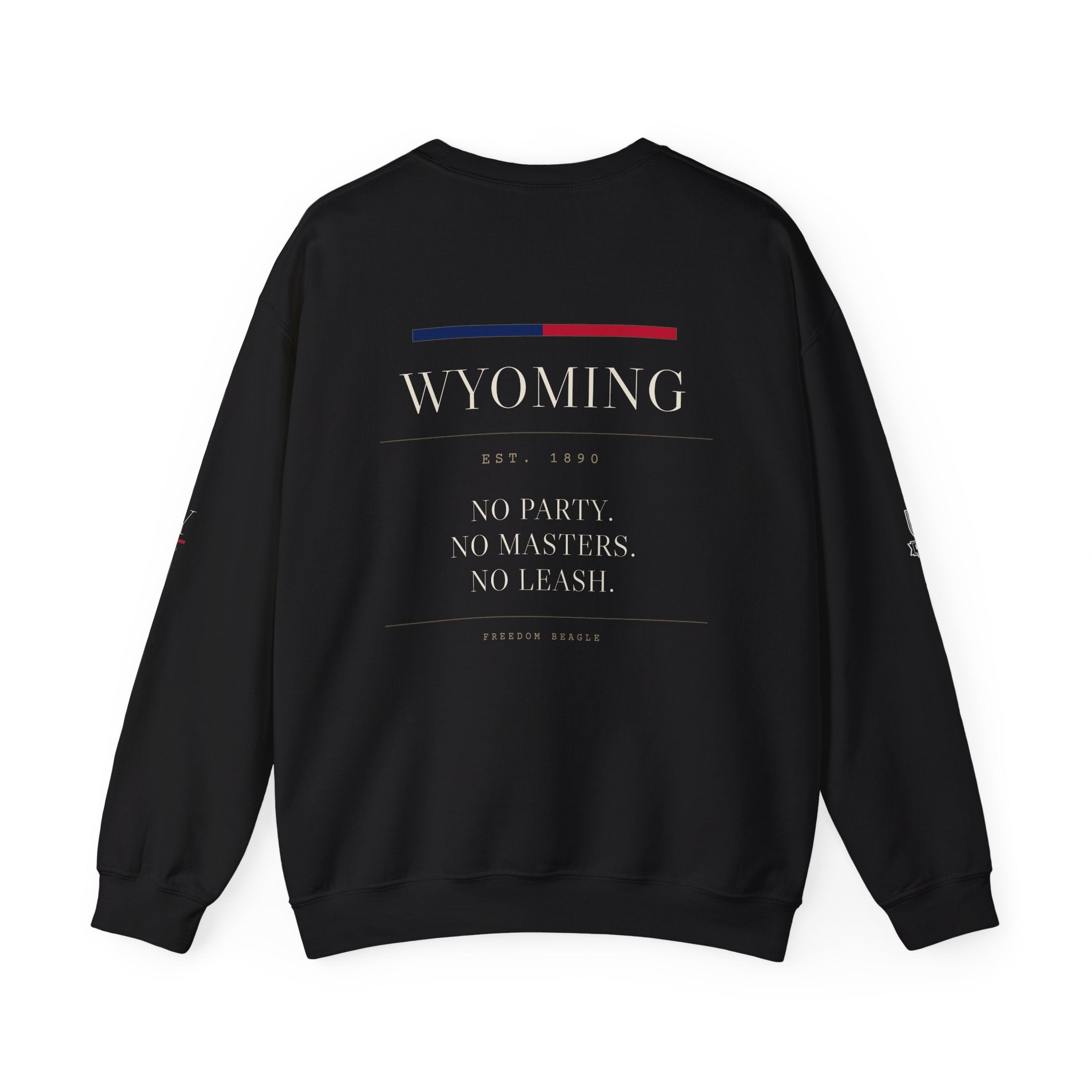 Wyoming — Freedom Beagle State Series Crewneck (Black)