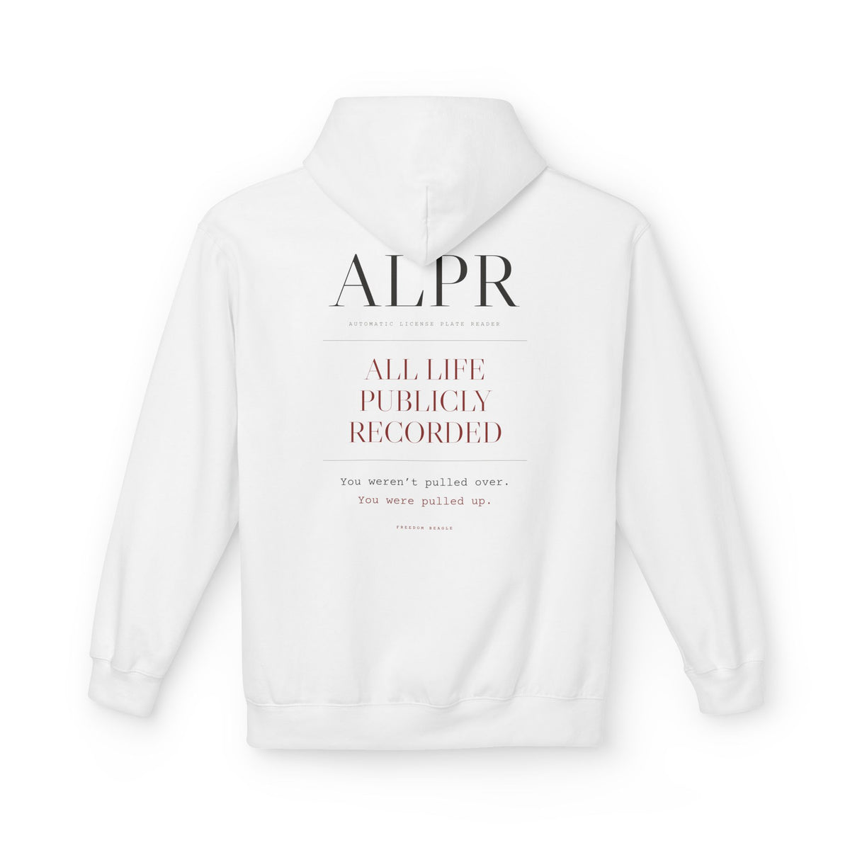 ALPR — All Life Publicly Recorded Hoodie (Cement)