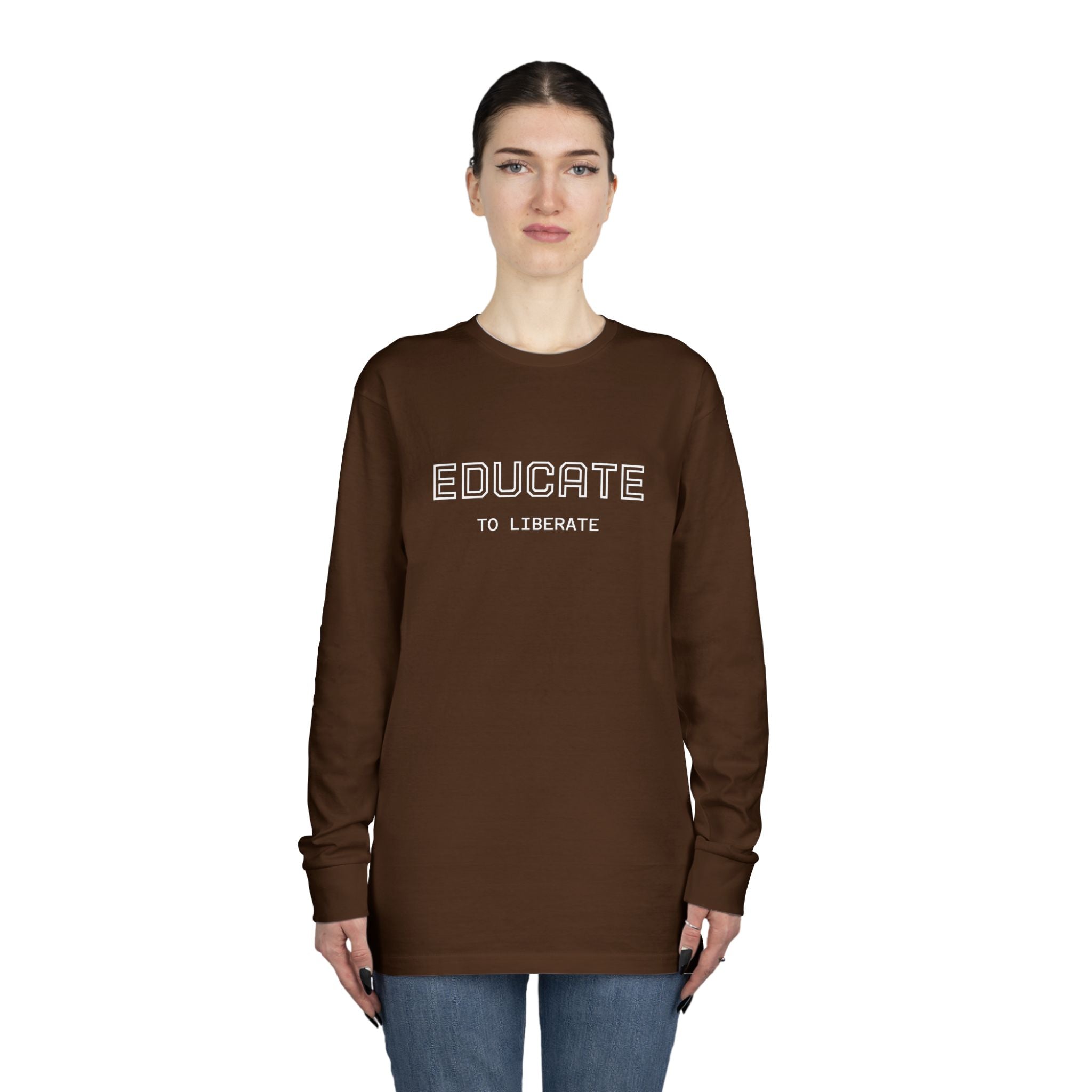 Long Sleeve Tee - Charlie Kirk, Educate to Liberate Design