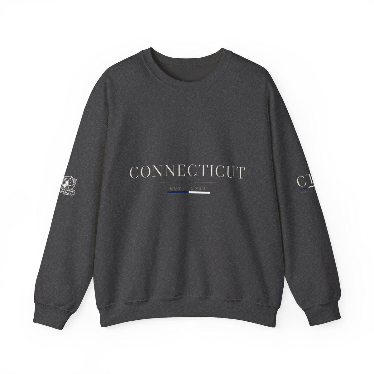 Connecticut — Freedom Beagle State Series Crewneck (Black)