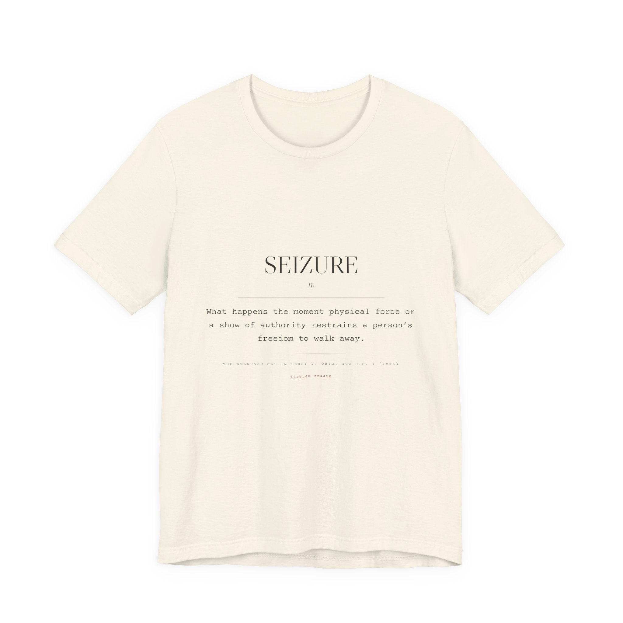Seizure, n. — Terms of Art Tee (Natural)