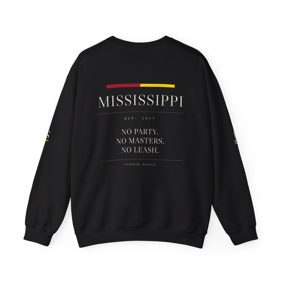 Mississippi — Freedom Beagle State Series Crewneck (Black)