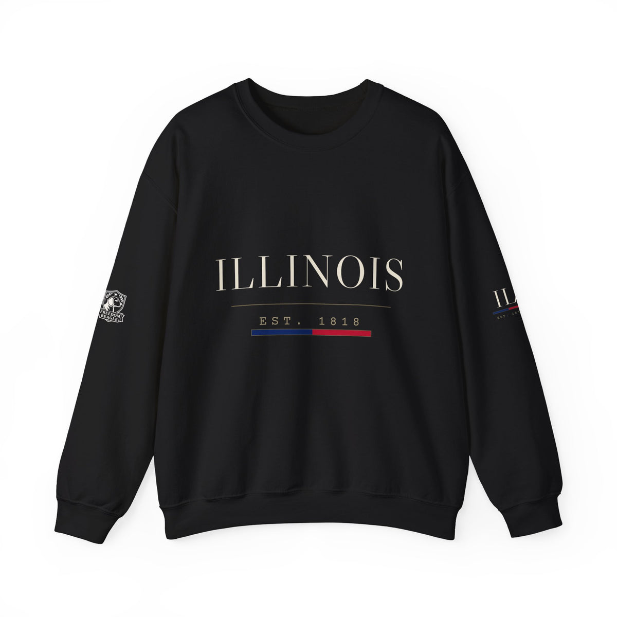 Illinois — Freedom Beagle State Series Crewneck (Black)
