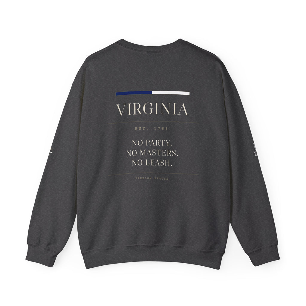 Virginia — Freedom Beagle State Series Crewneck (Black)
