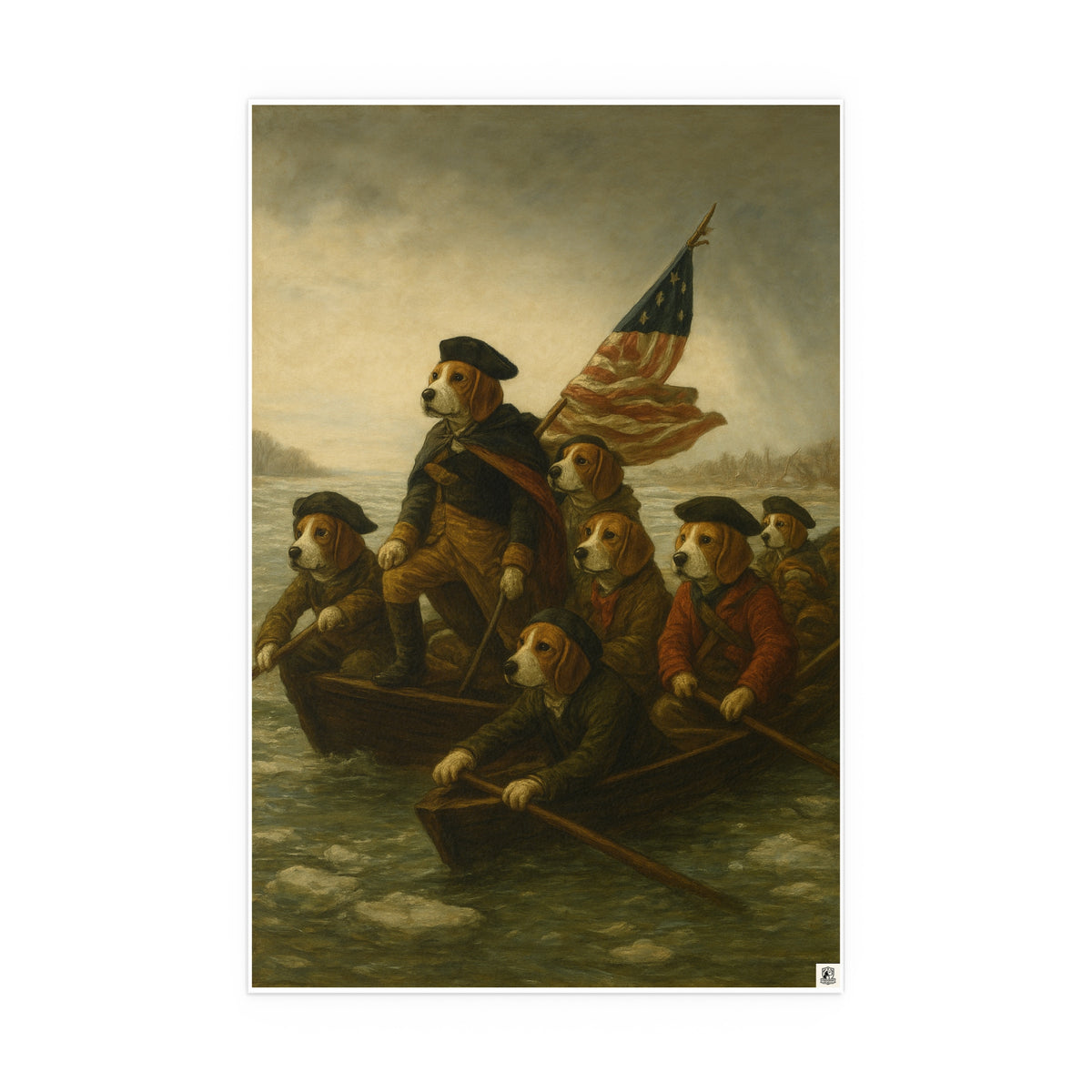 Silk Poster - Delaware River Crossing George Washington Print