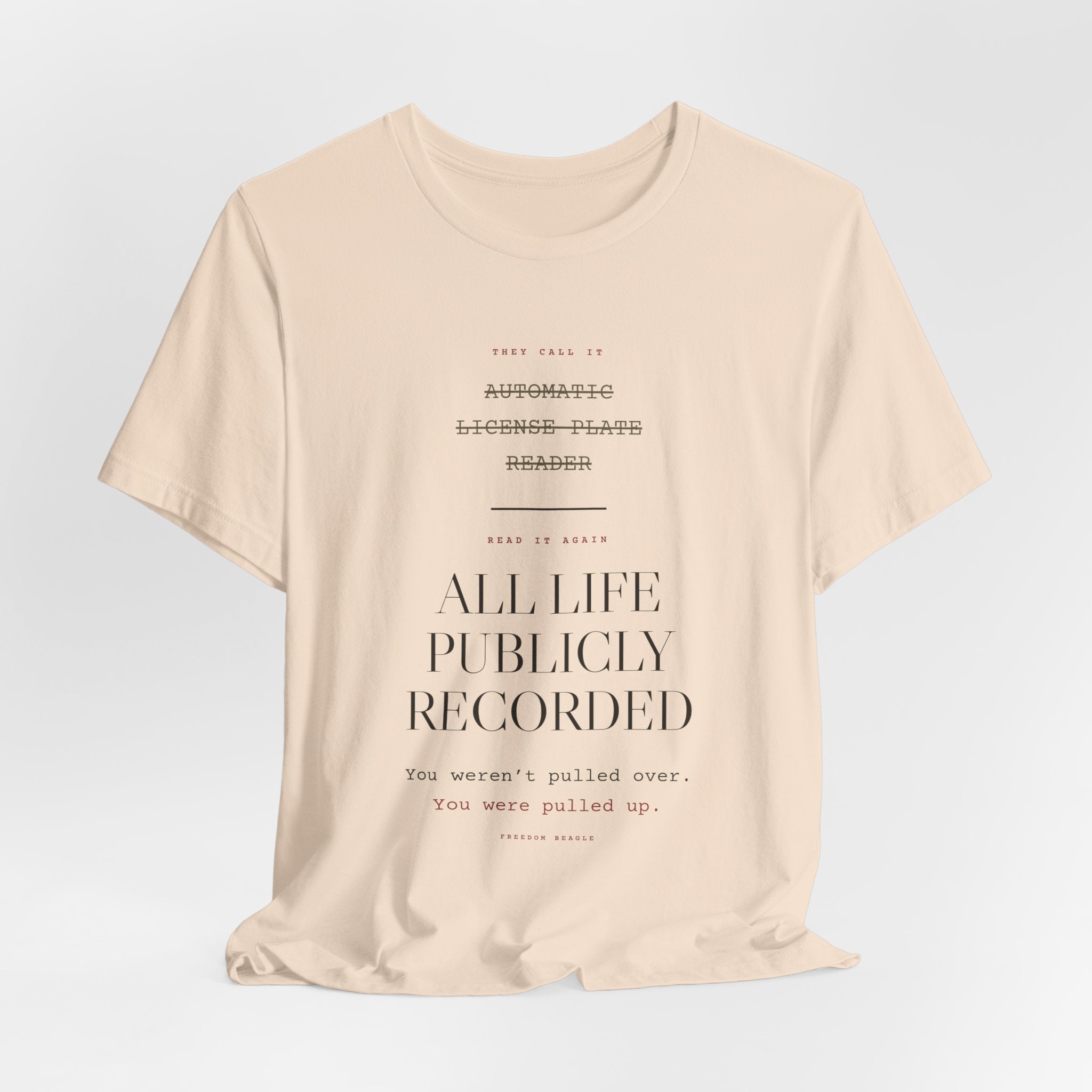 Read It Again — ALPR Tee (Natural)