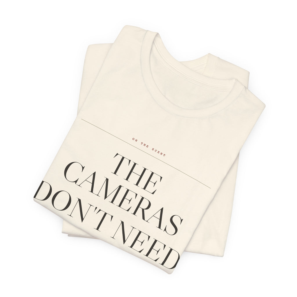 The Cameras Don't Need a Warrant — ALPR Surveillance Tee (Natural)