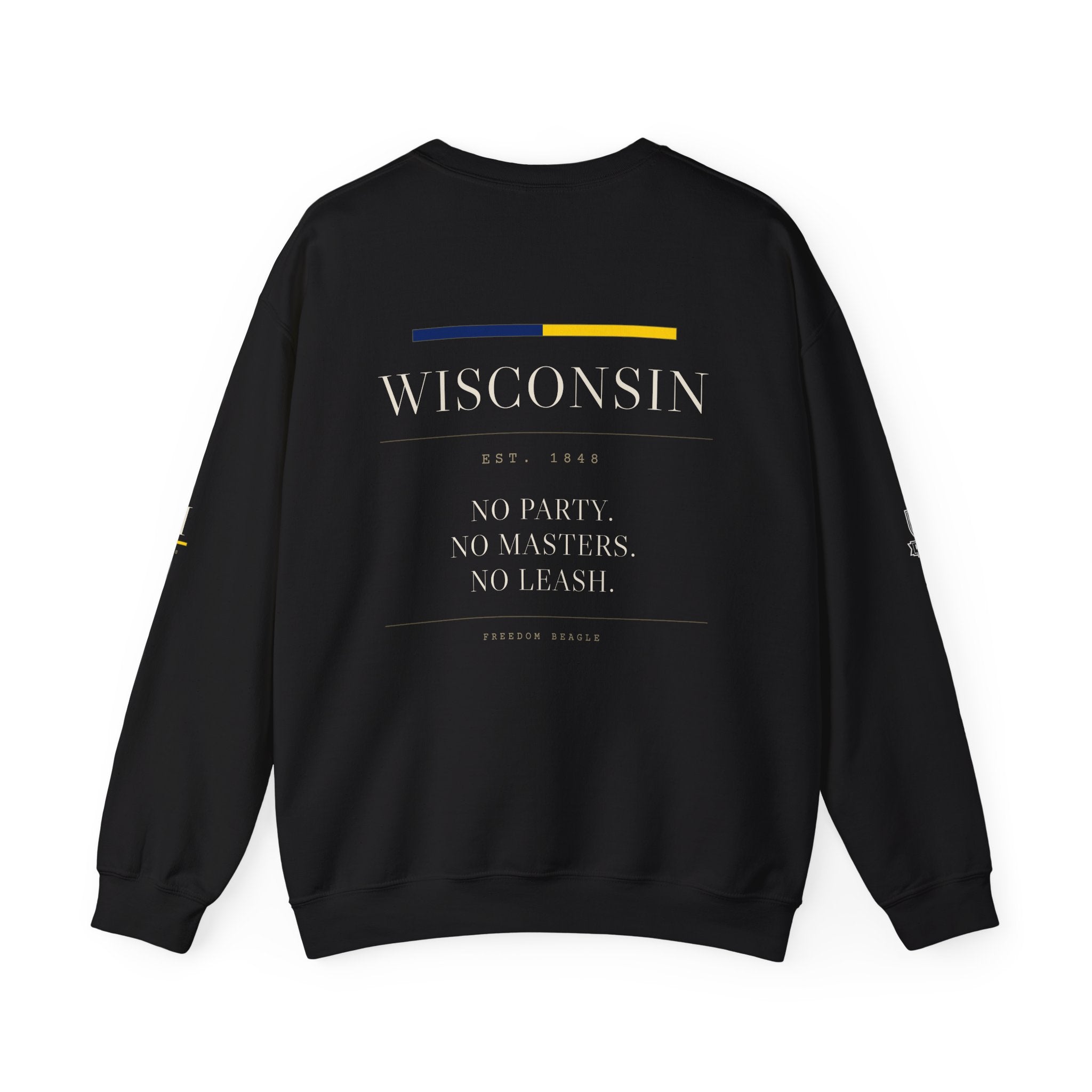 Wisconsin — Freedom Beagle State Series Crewneck (Black)
